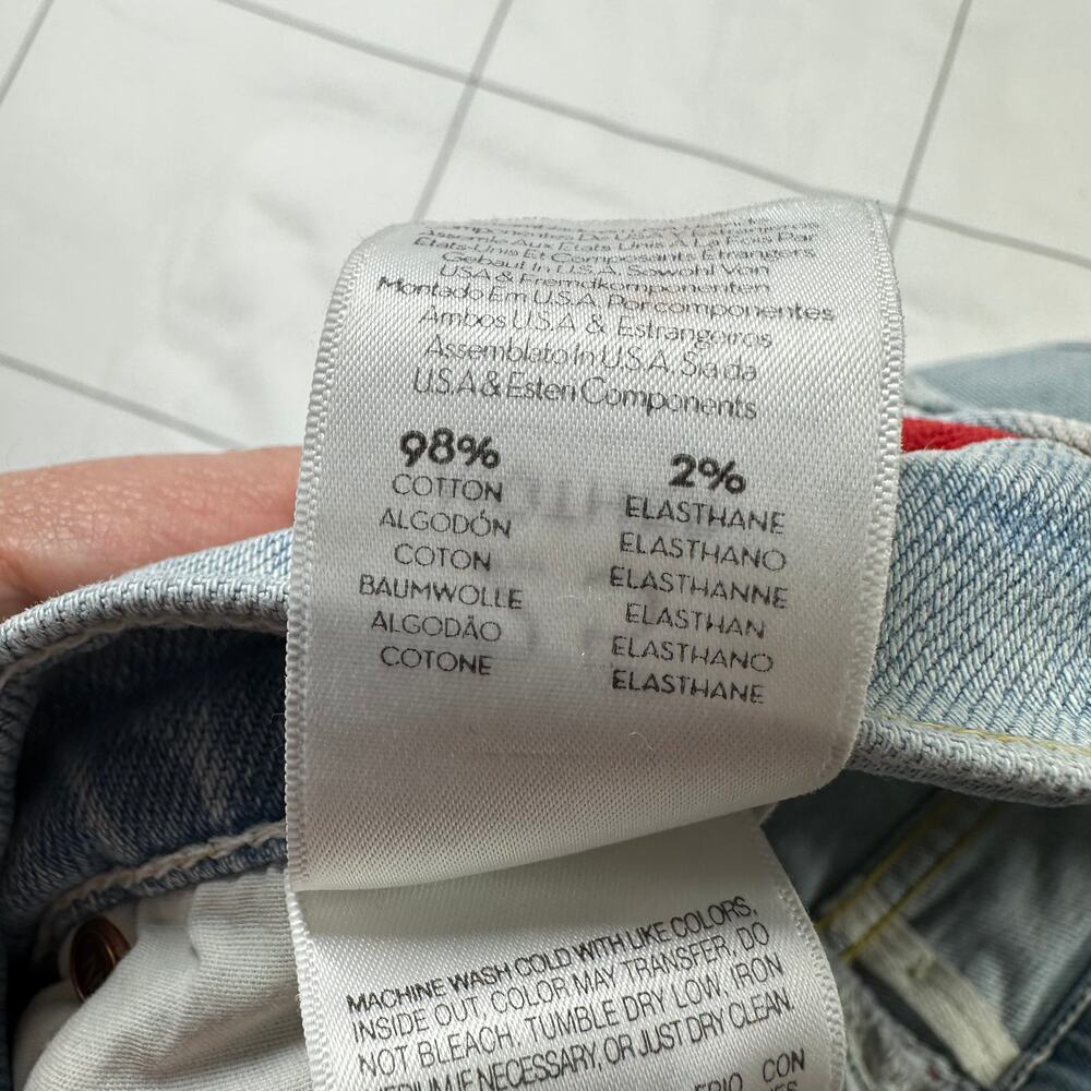 MOTHER Light Blue Jeans with Red Stripe - Picture 5 of 12